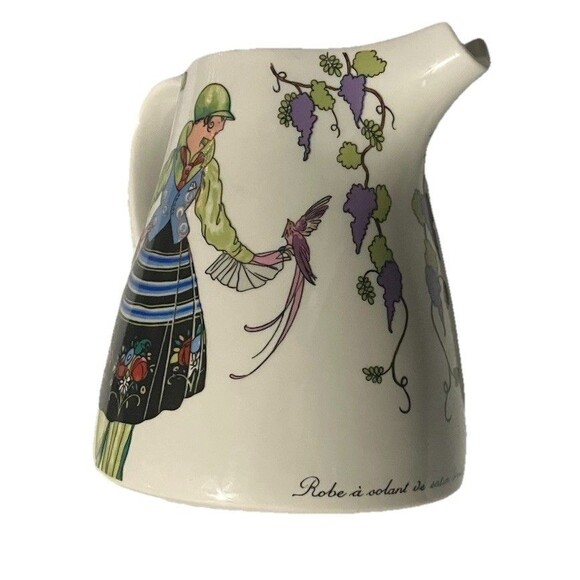 "Villeroy & Boch" 20 Oz Pitcher Design 1900 - Vintage Rare 1980 Art  Nouveau - Picture 7 of 12